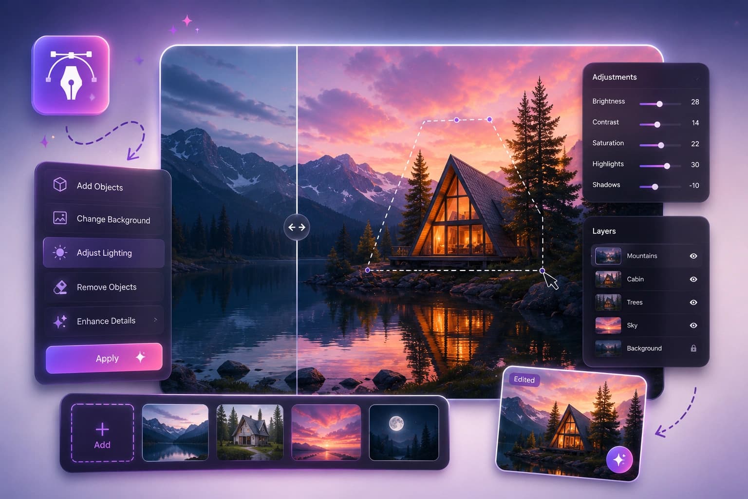 AI image editing preview