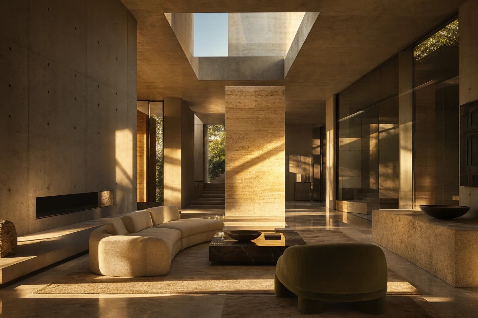 Brutalist interior