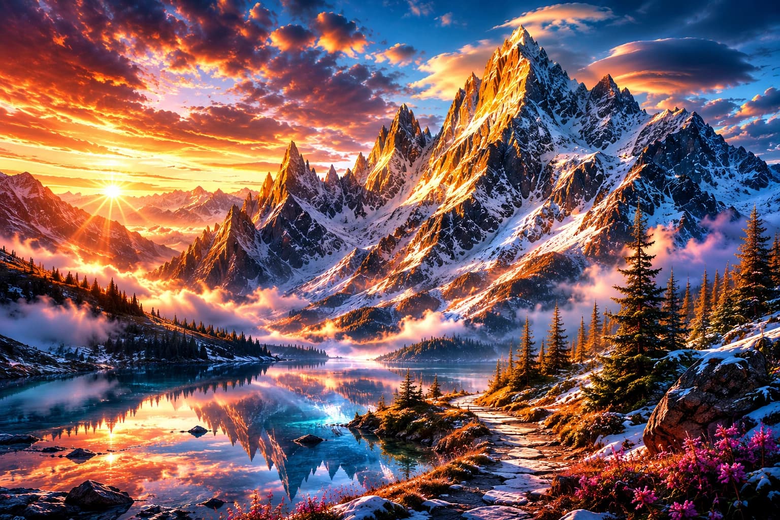Majestic mountain landscape